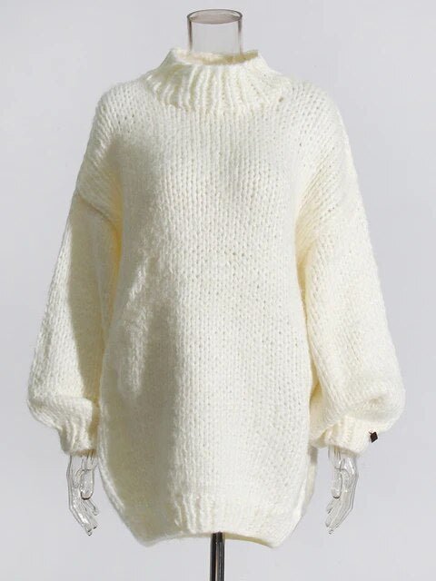 Lantern Sleeves Knit Sweater - Kelly Obi New York