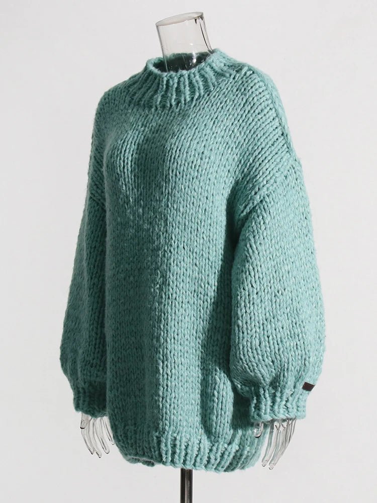 Lantern Sleeves Knit Sweater - Kelly Obi New York