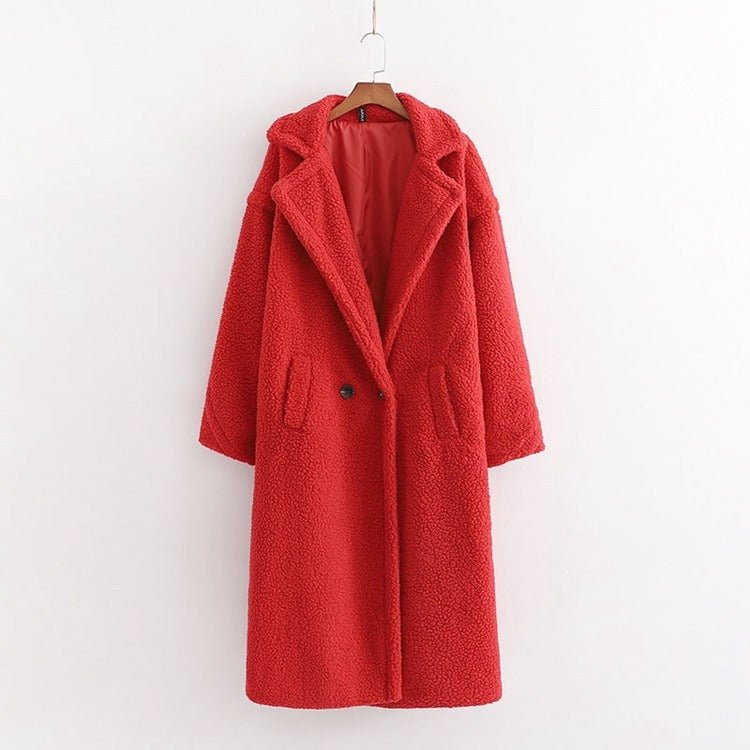 Large Lapel Plush Winter Coat - Kelly Obi New York