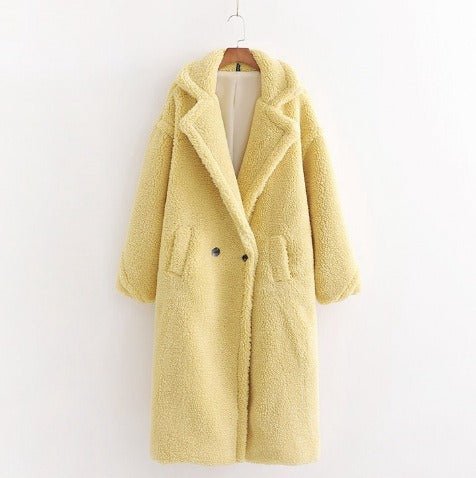 Large Lapel Plush Winter Coat - Kelly Obi New York