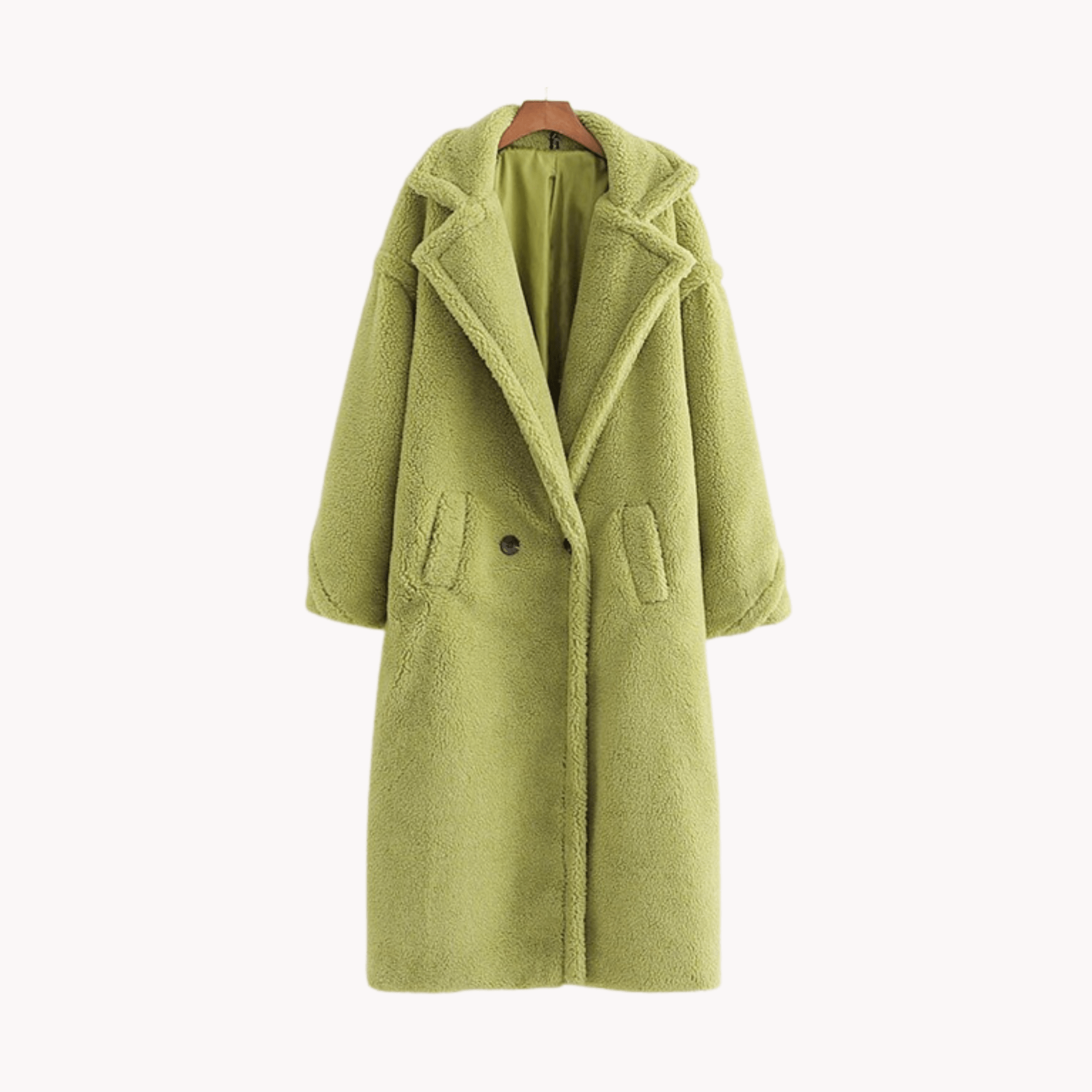 Large Lapel Plush Winter Coat - Kelly Obi New York