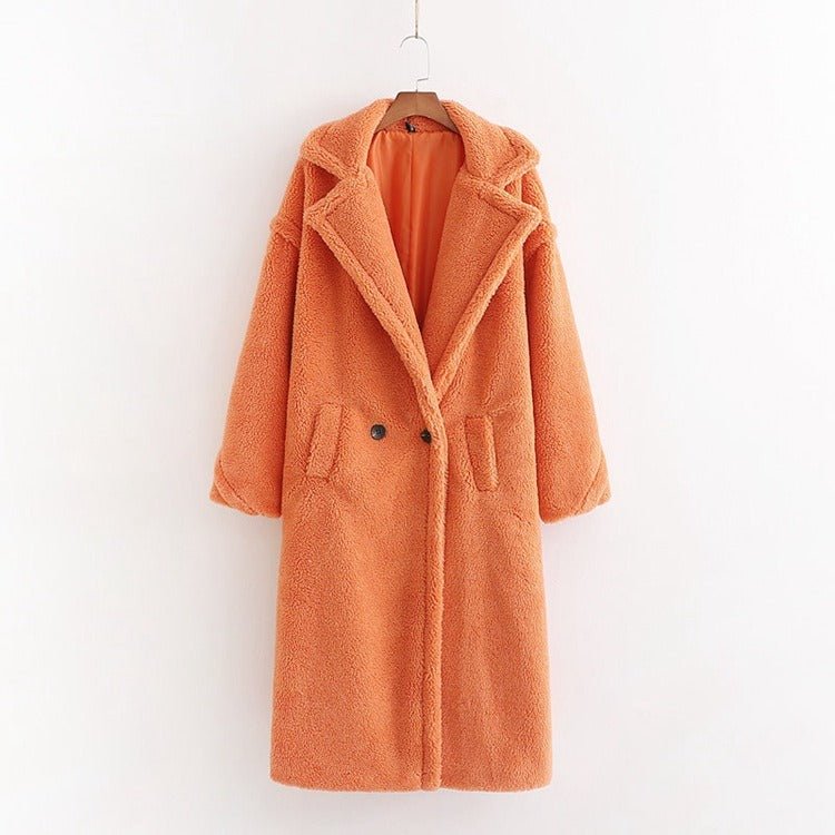 Large Lapel Plush Winter Coat - Kelly Obi New York