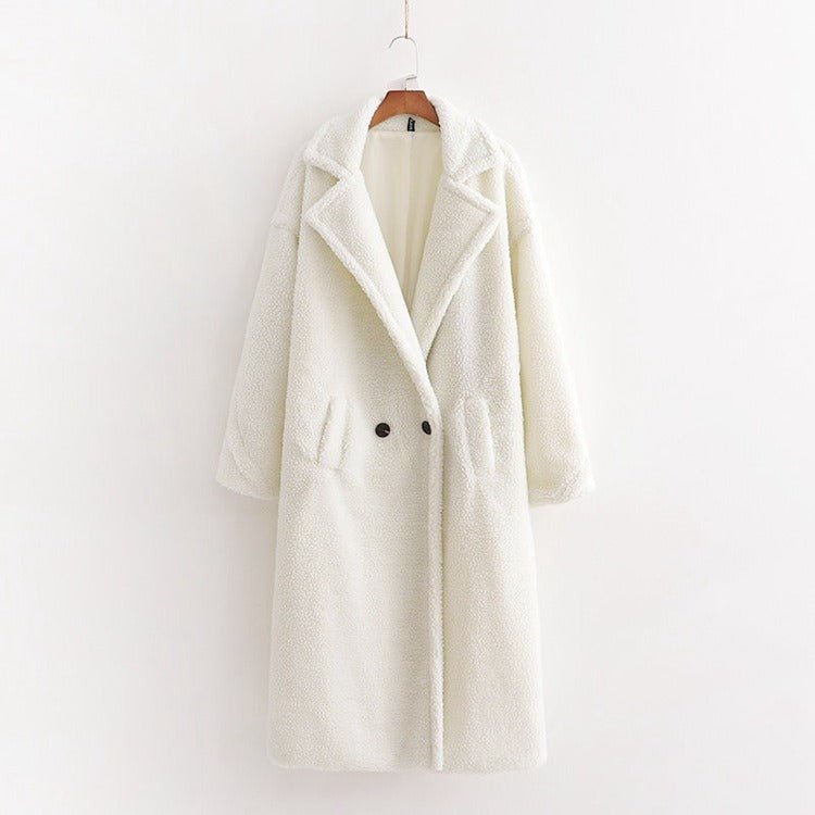 Large Lapel Plush Winter Coat - Kelly Obi New York