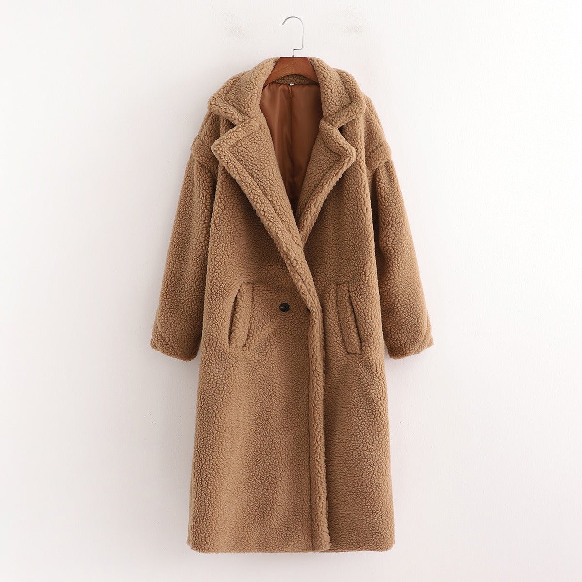 Large Lapel Plush Winter Coat - Kelly Obi New York