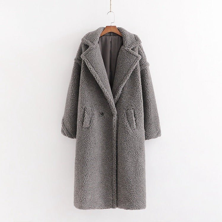 Large Lapel Plush Winter Coat - @jariatudanita - Kelly Obi New York