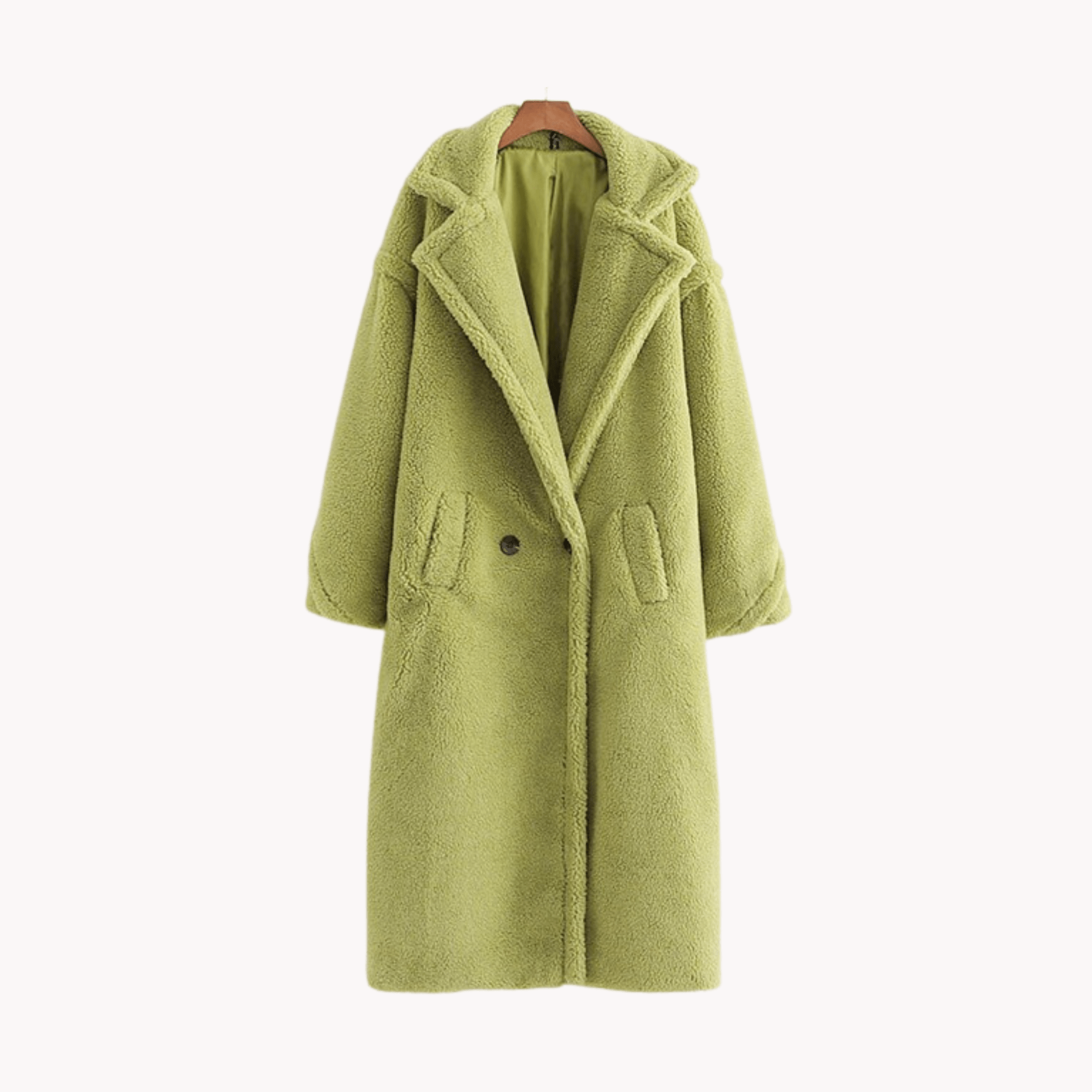 Large Lapel Plush Winter Coat - @jariatudanita - Kelly Obi New York