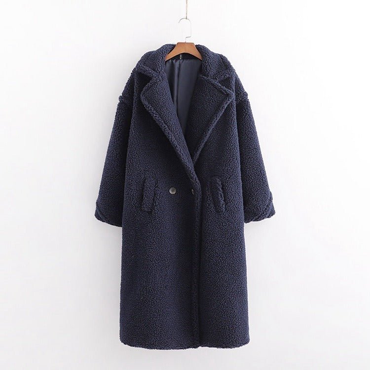 Large Lapel Plush Winter Coat - @jariatudanita - Kelly Obi New York