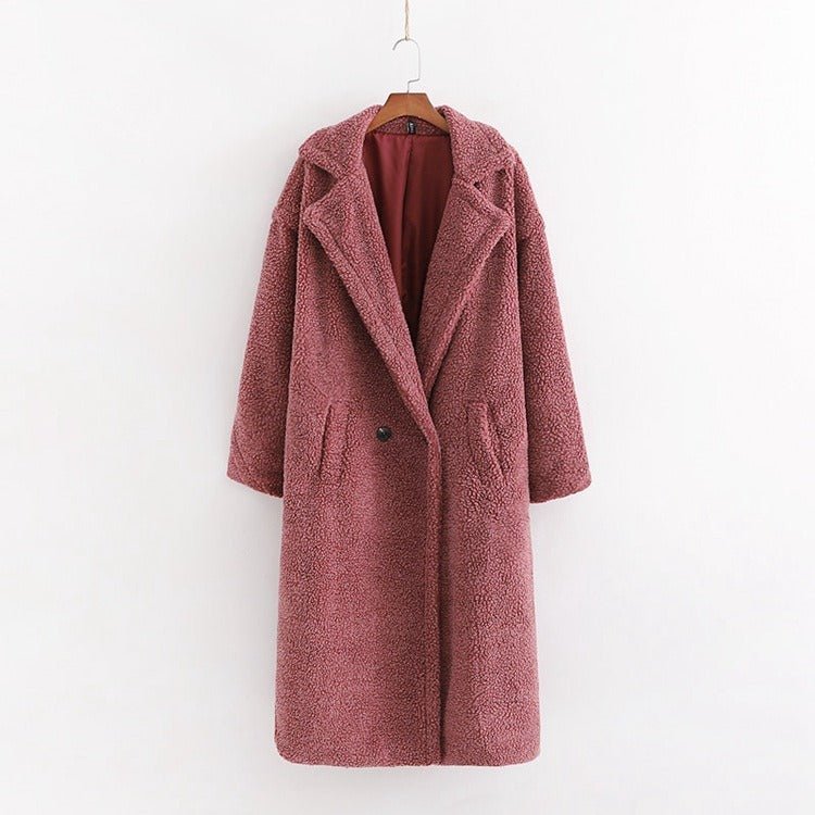 Large Lapel Plush Winter Coat - @jariatudanita - Kelly Obi New York