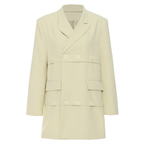 Layered Mid-Length Suit Jacket - Kelly Obi New York