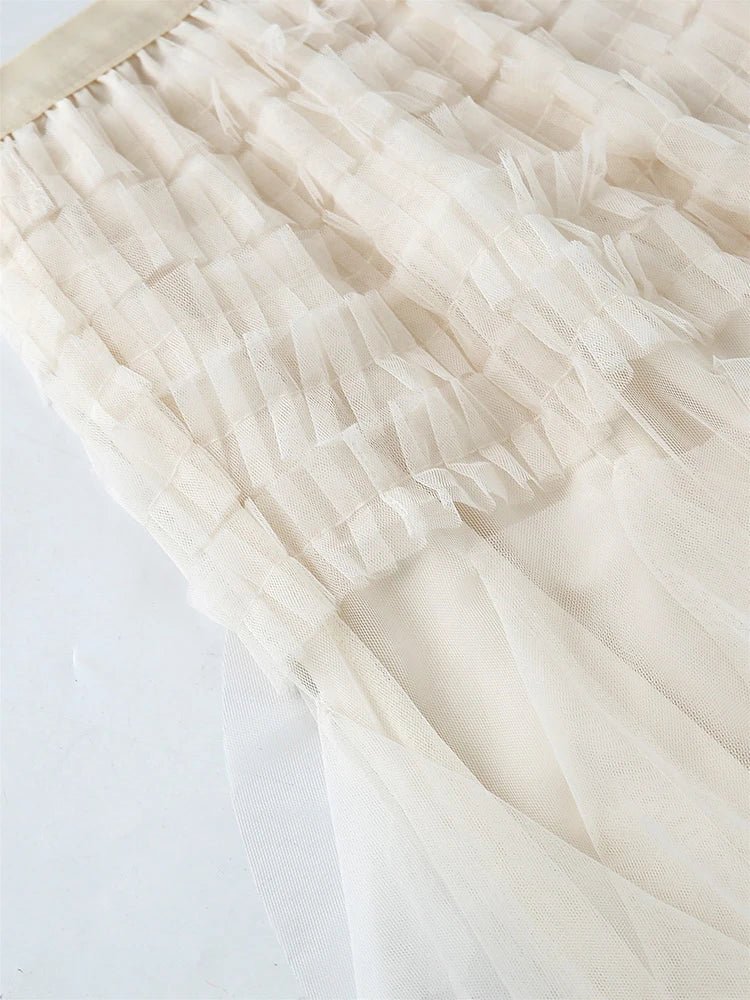 Layered Ruffles A-Line Skirt - Kelly Obi New York