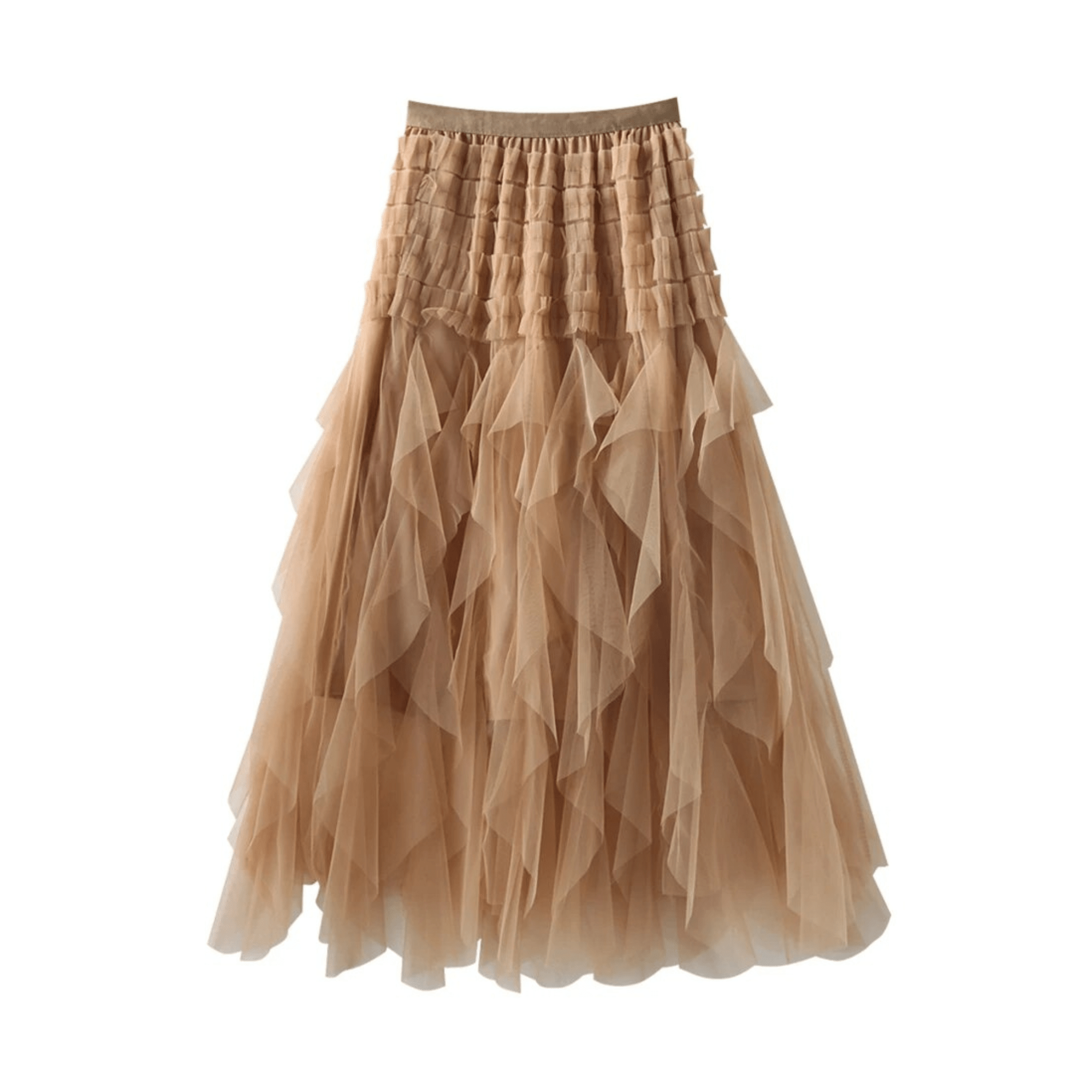 Layered Ruffles A-Line Skirt - Kelly Obi New York