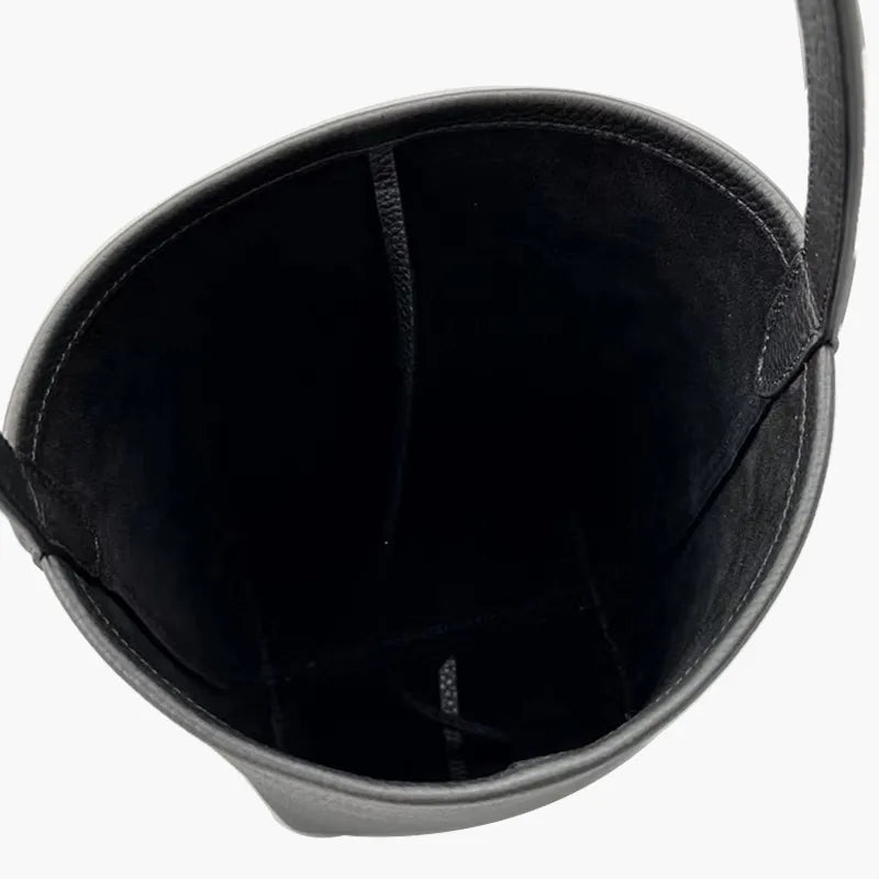 Leather Suede Bucket Shoulder Bag - Kelly Obi New York