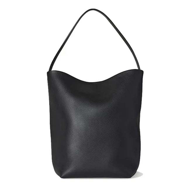 Leather Suede Bucket Shoulder Bag - Kelly Obi New York