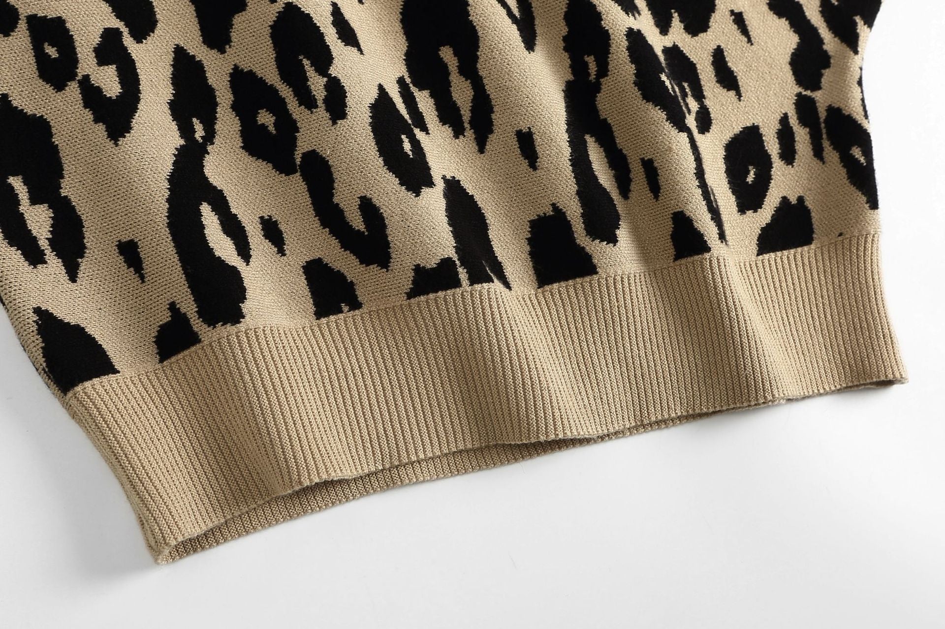 Leopard Boat Neck Knit Sweater - Kelly Obi New York