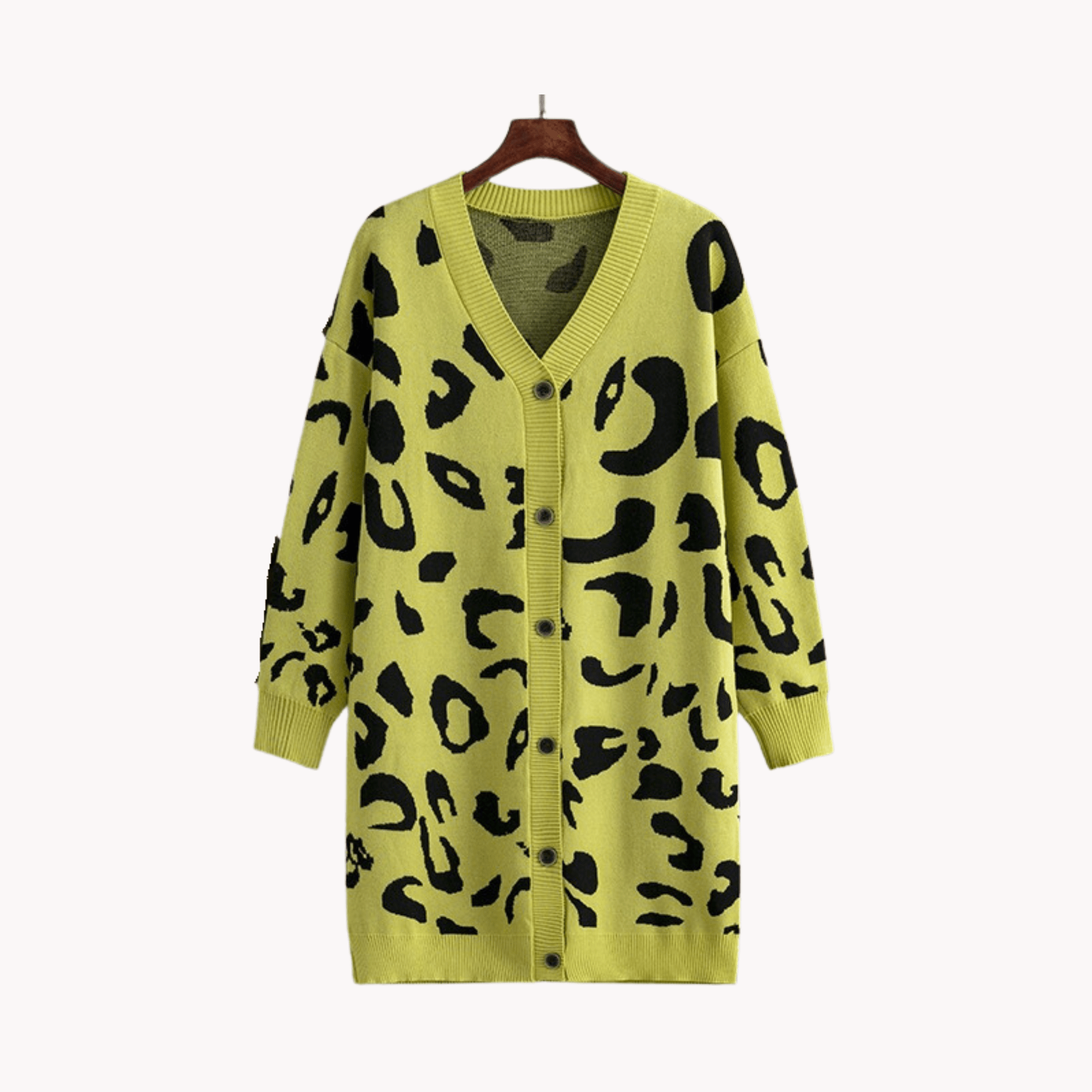 Leopard Knitted Loose Fit Cardigan - Kelly Obi New York