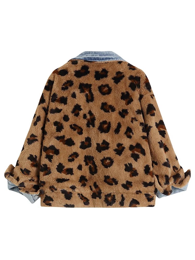 Leopard Woolen Denim Jacket - Kelly Obi New York