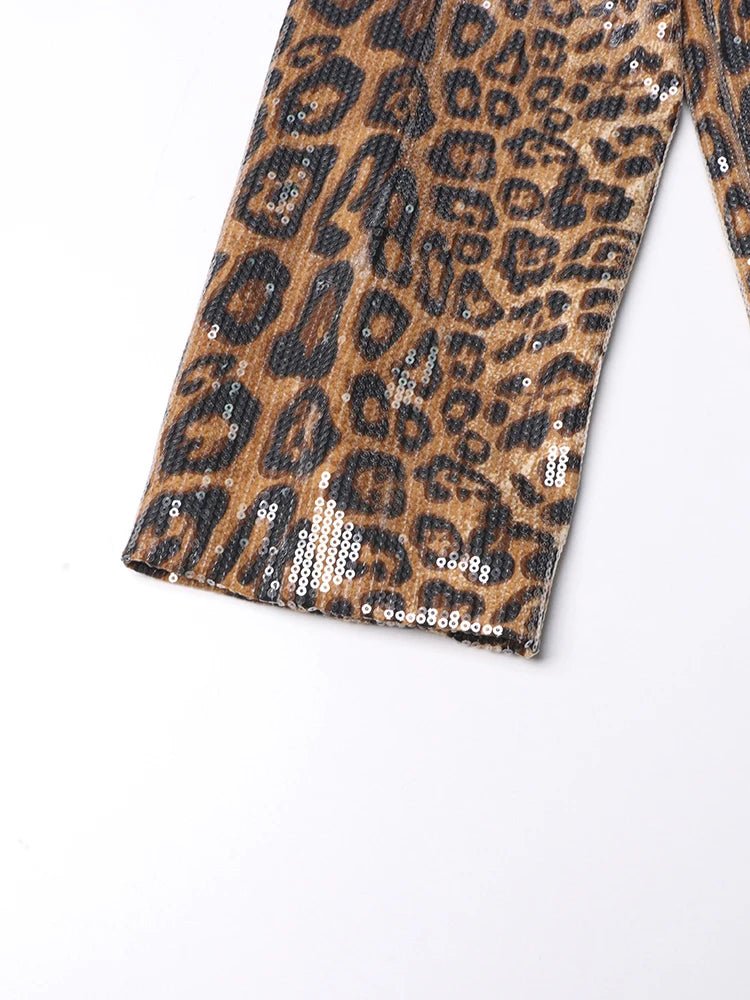 Leopard Zebra Sequined Blazer - Kelly Obi New York