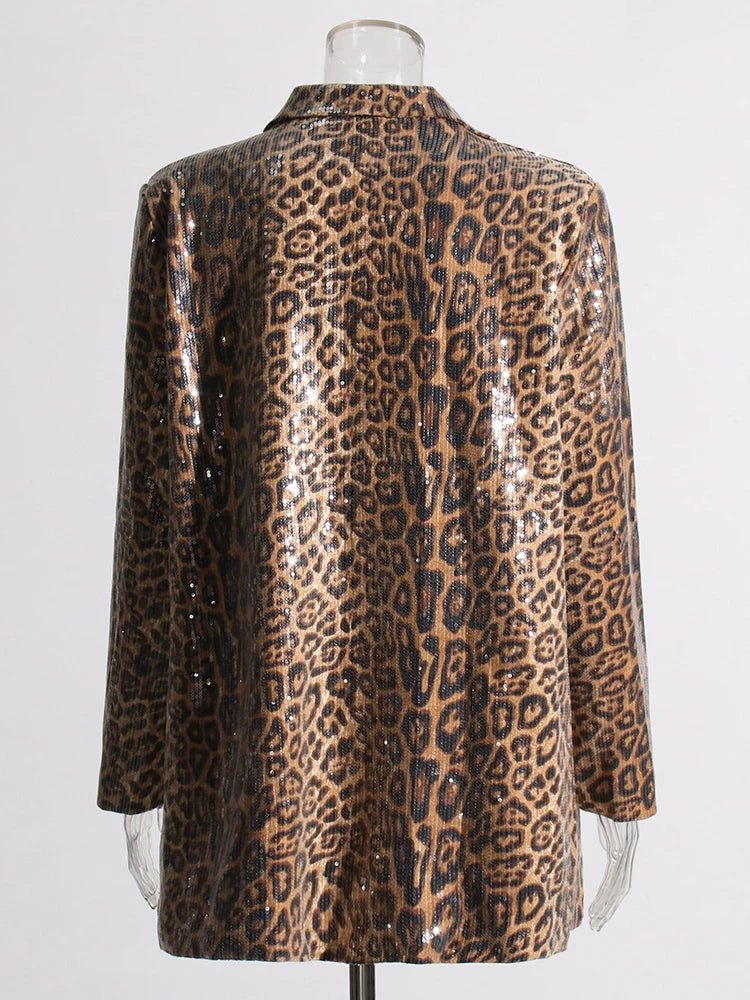 Leopard Zebra Sequined Blazer - Kelly Obi New York