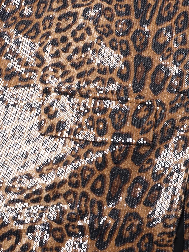 Leopard Zebra Sequined Blazer - Kelly Obi New York