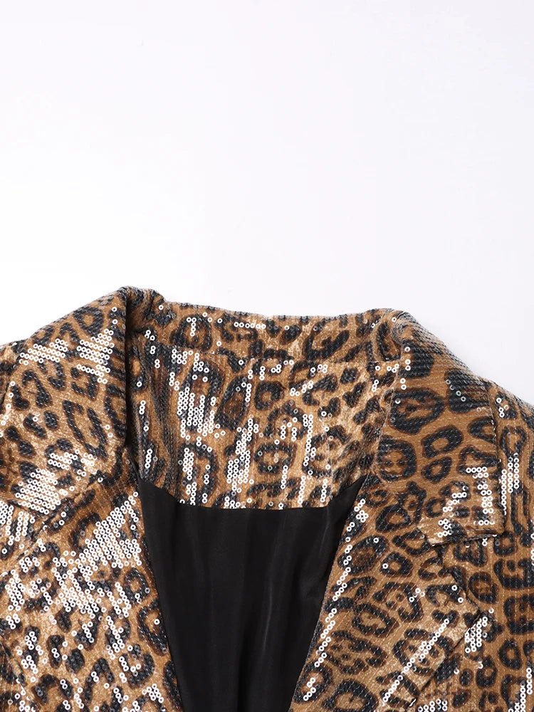 Leopard Zebra Sequined Blazer - Kelly Obi New York