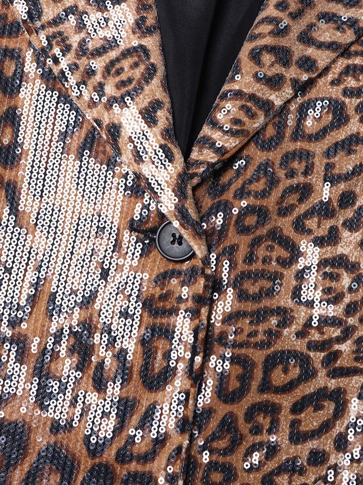 Leopard Zebra Sequined Blazer - Kelly Obi New York