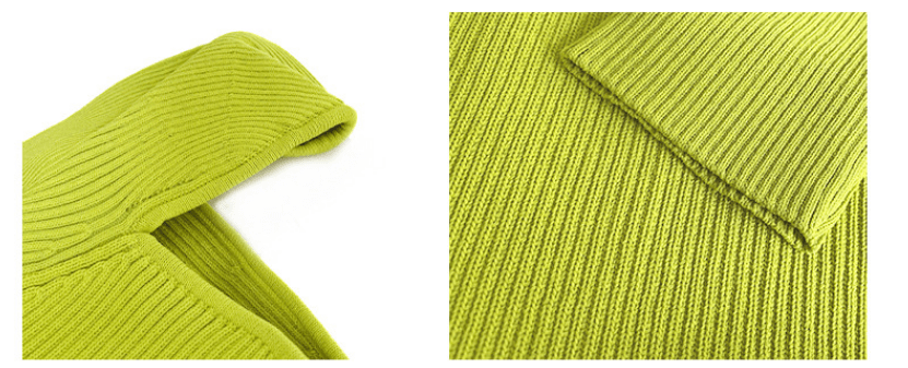 Lime Hollow out Knitted Dress - Kelly Obi New York