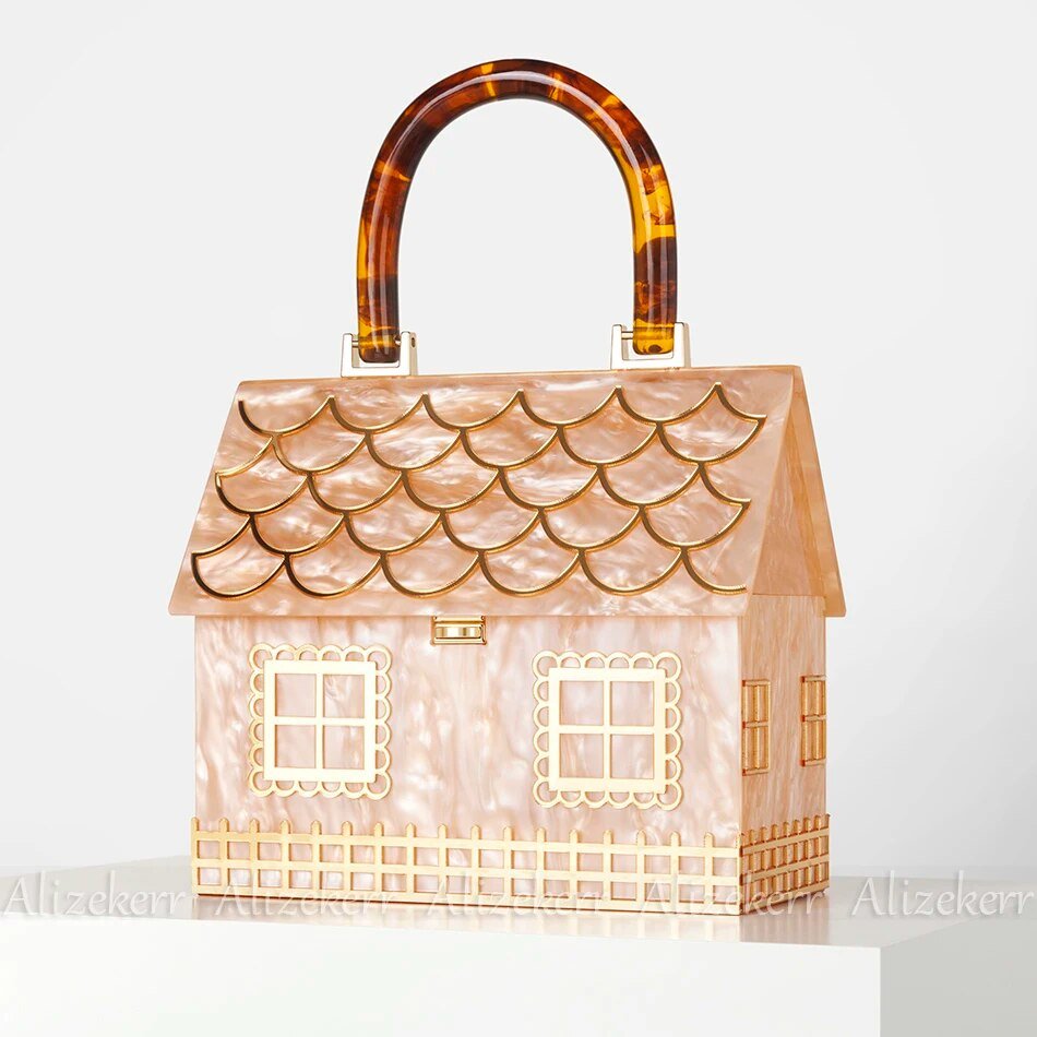 Little House Acrylic Box Handbag - Kelly Obi New York