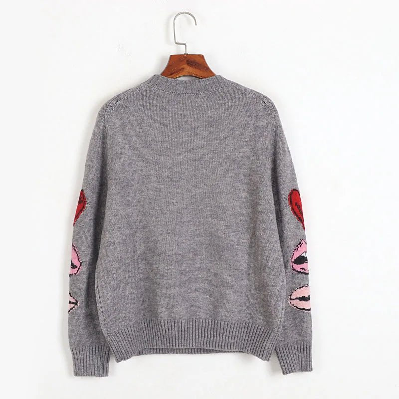 Love Lips Knitted Sweater - Kelly Obi New York