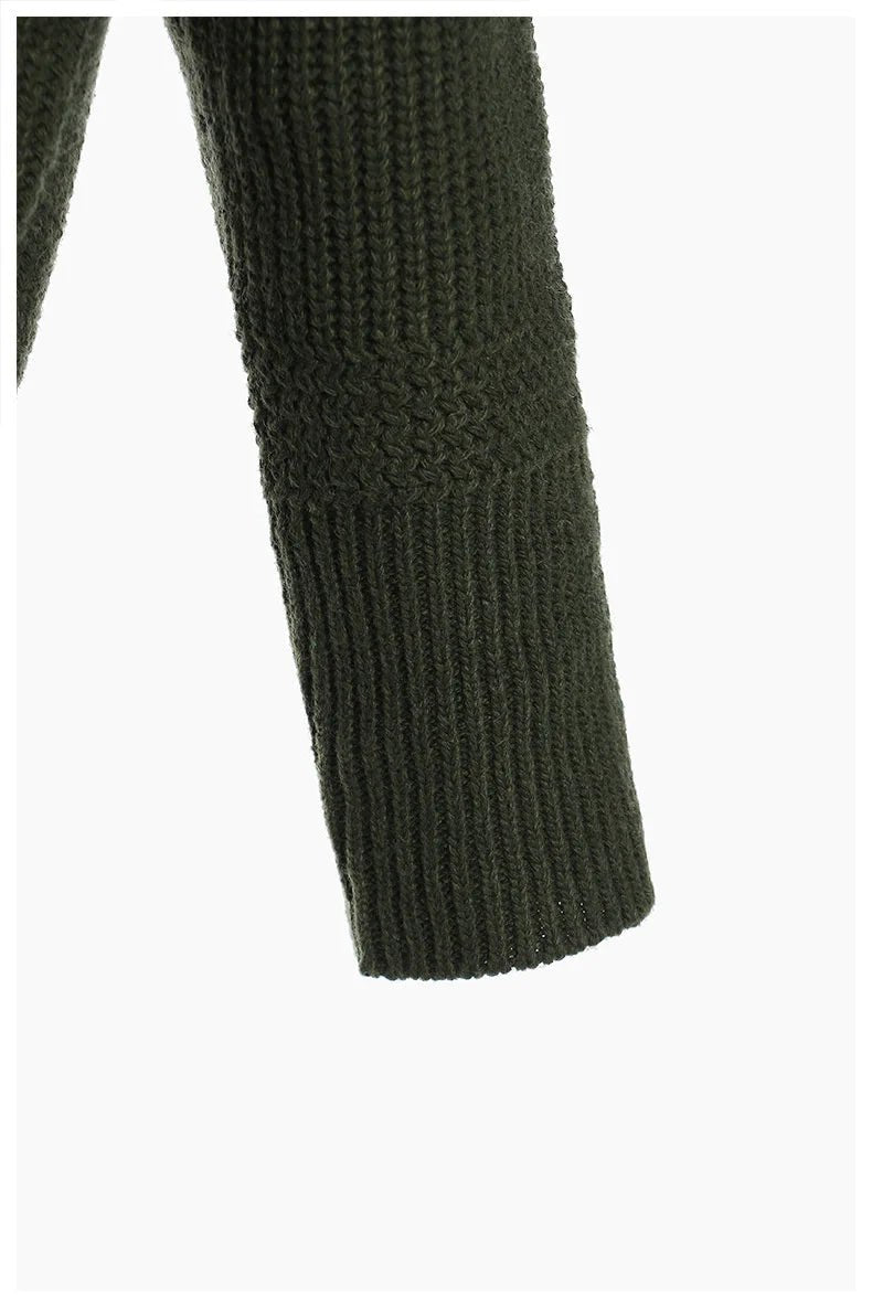 Mesh Flared Shoulder Knit Wool Sweater - Kelly Obi New York