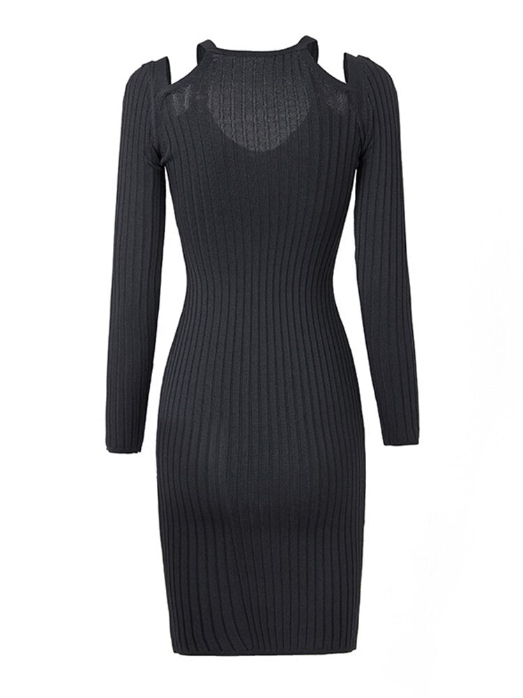 Metal Bucle Knit Dress - Kelly Obi New York