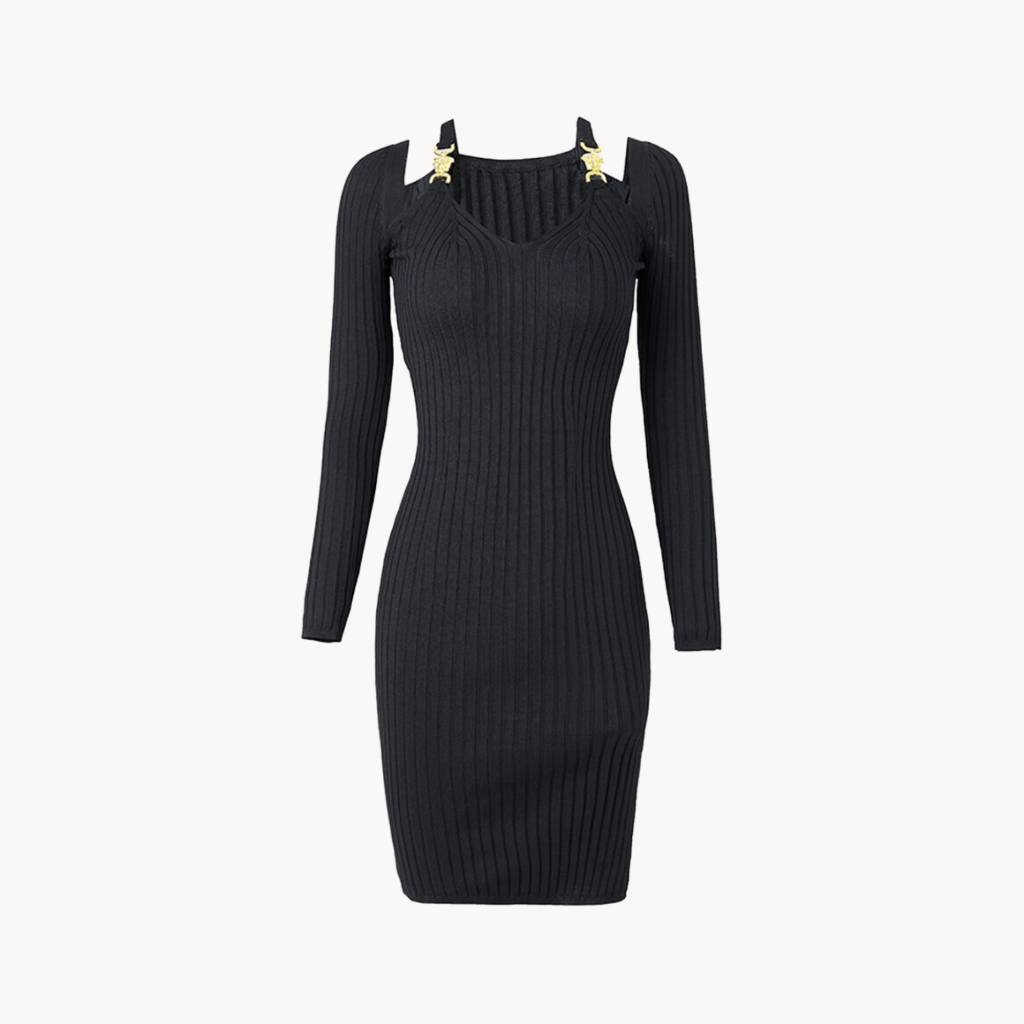 Metal Bucle Knit Dress - Kelly Obi New York