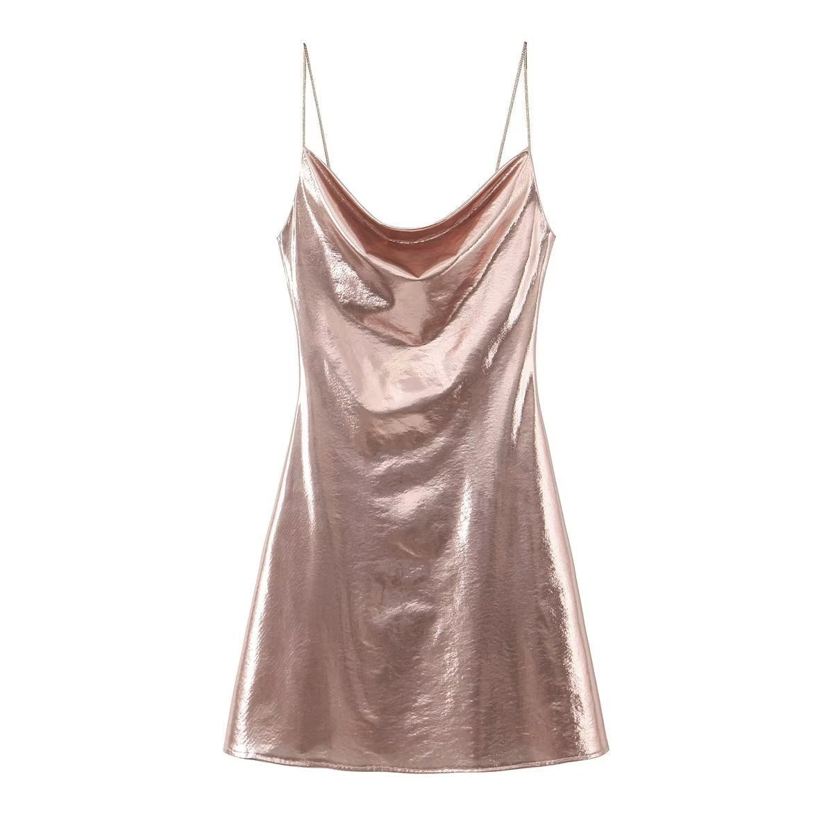 Metallic Backless Midi Dress - Kelly Obi New York