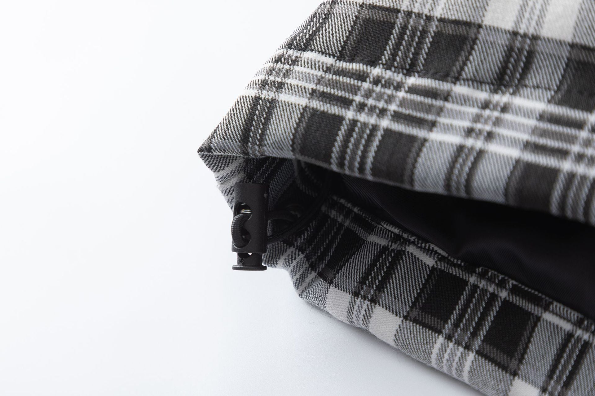 Mixed Plaid Turtleneck Padded Jacket - Kelly Obi New York