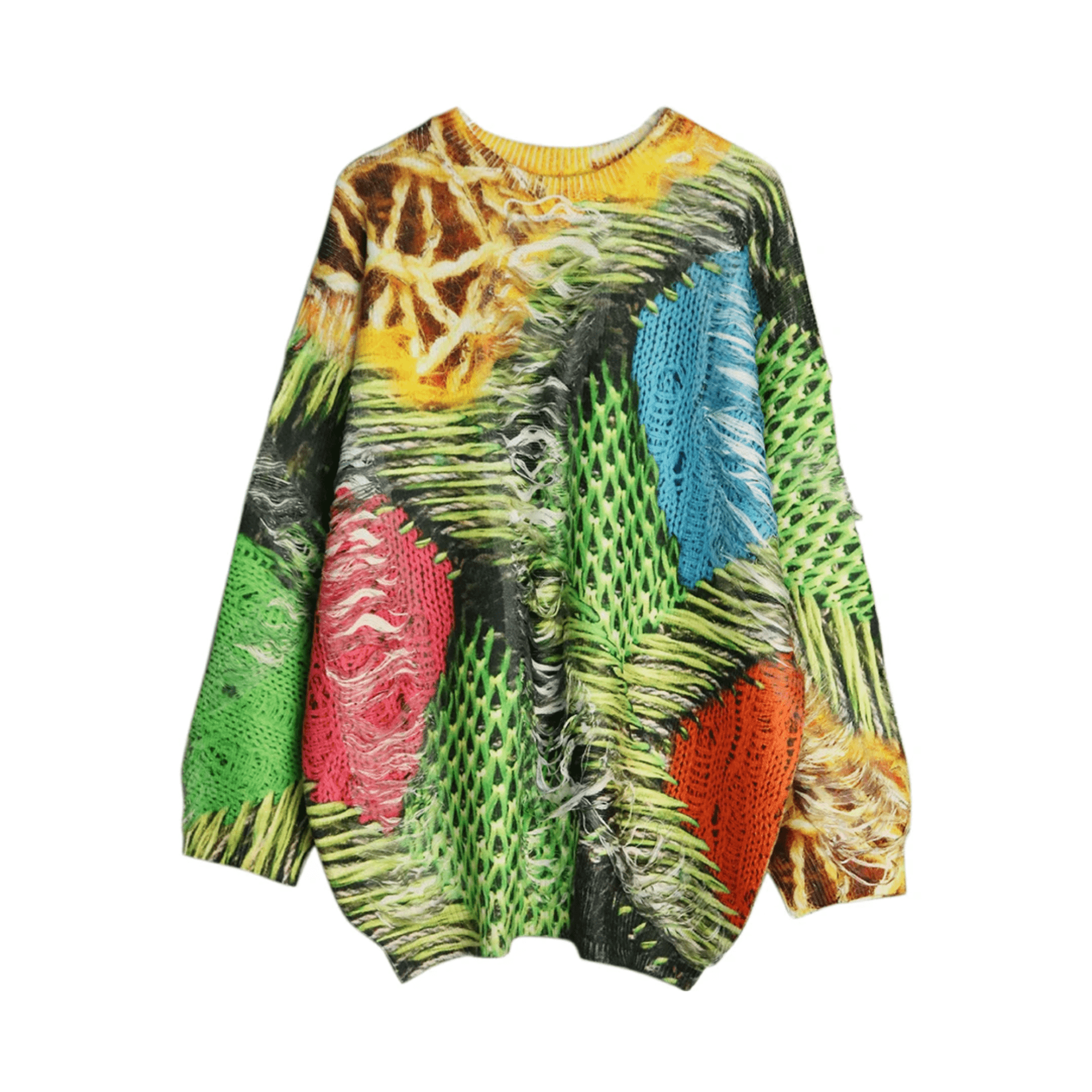 Mock Knit Prints Sweater - Kelly Obi New York