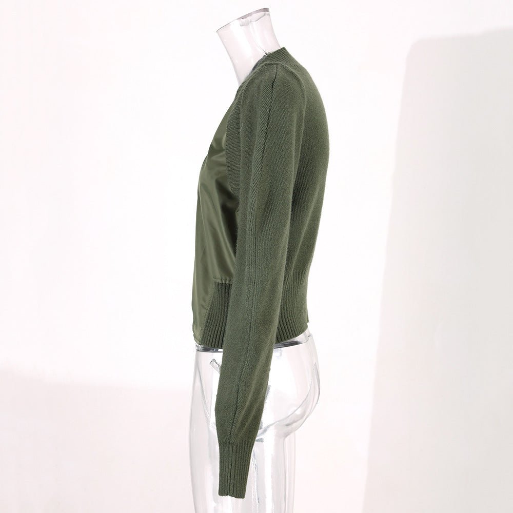 Mock-Up Two-Piece Spliced Knit Jacket - Kelly Obi New York