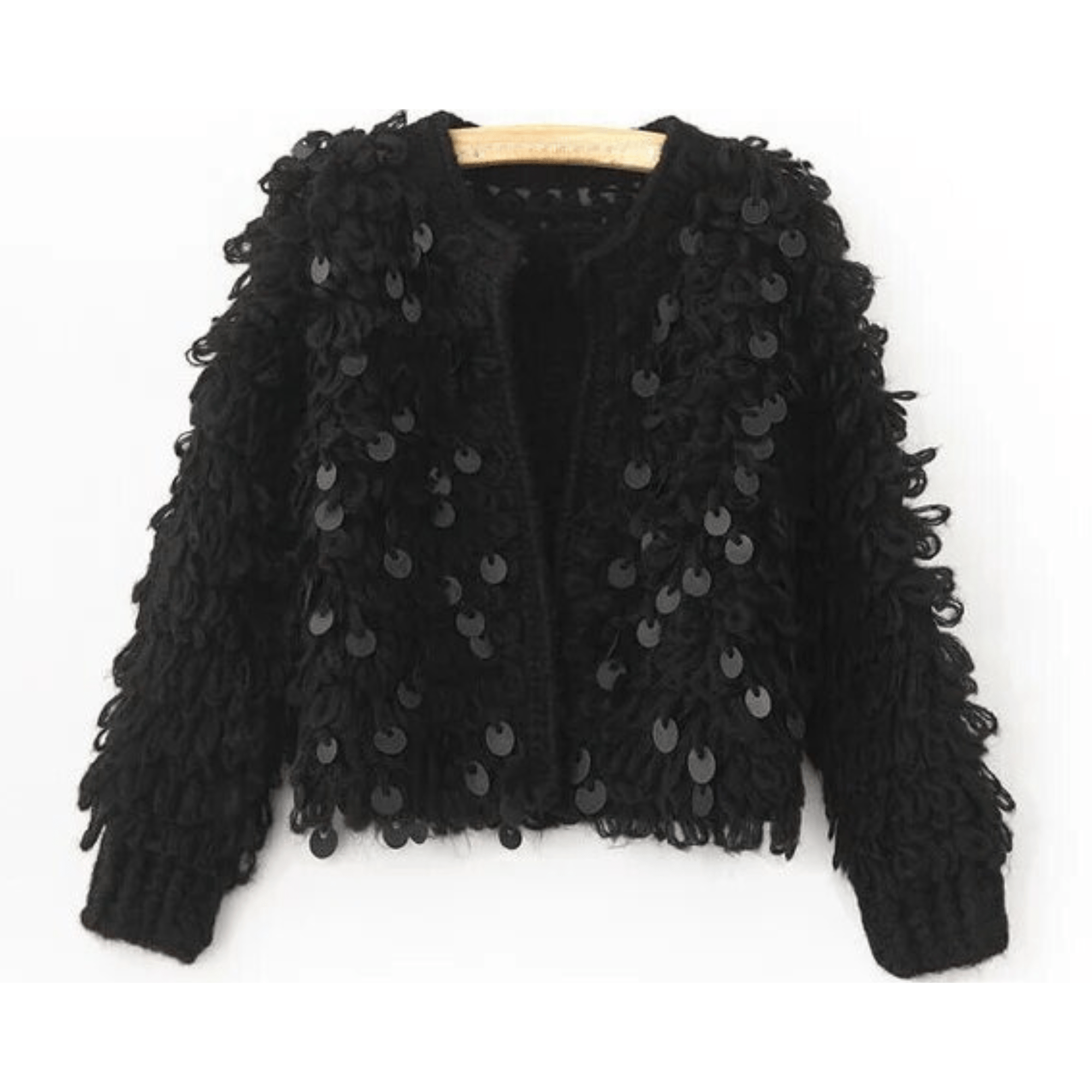 Mohair Sequined Tricot Knit Jacket - Kelly Obi New York