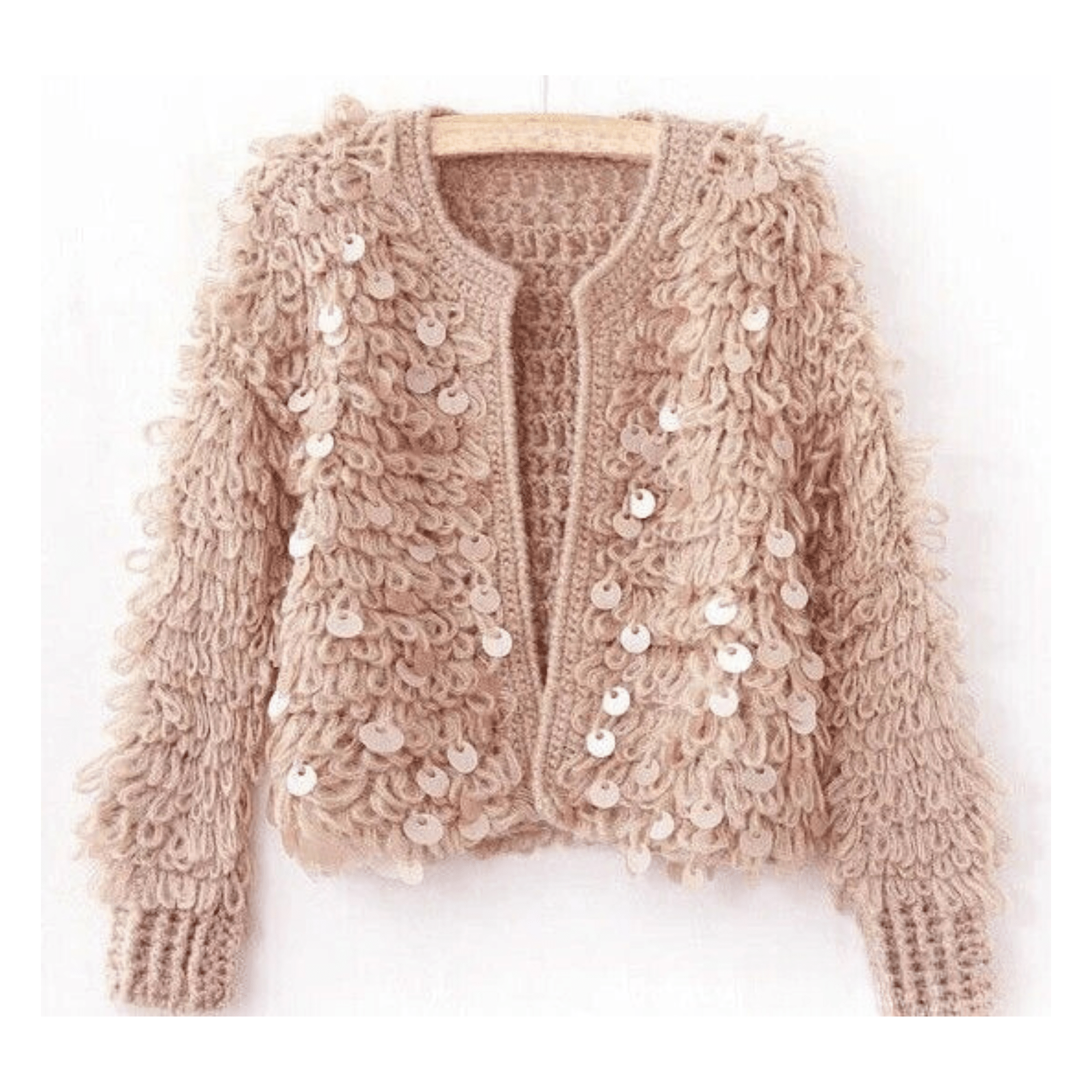 Mohair Sequined Tricot Knit Jacket - Kelly Obi New York