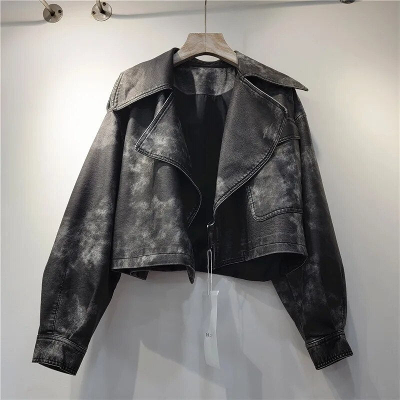 Vegan Leather Short Jacket