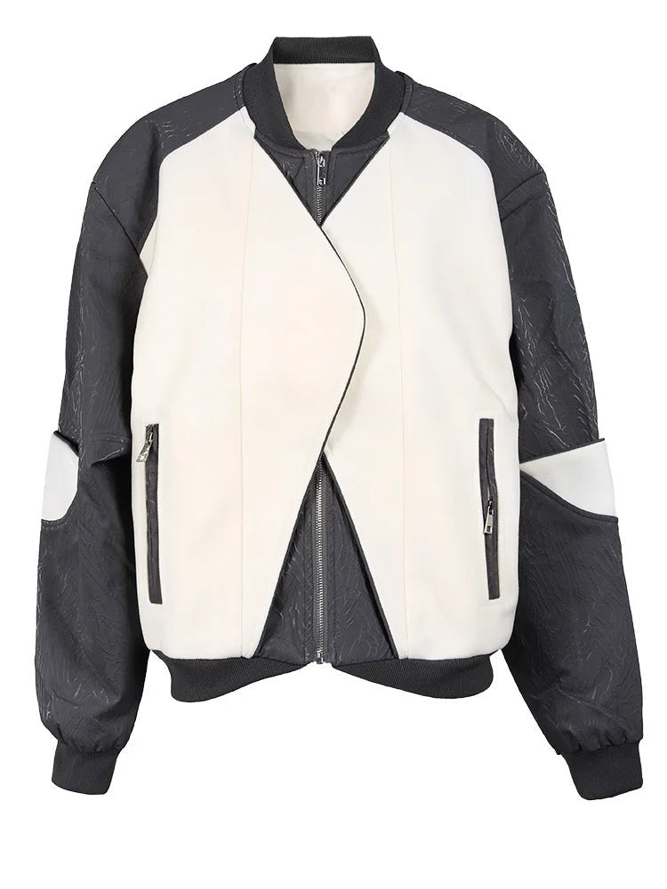 Multi Textured Spliced Loose Jacket - Kelly Obi New York