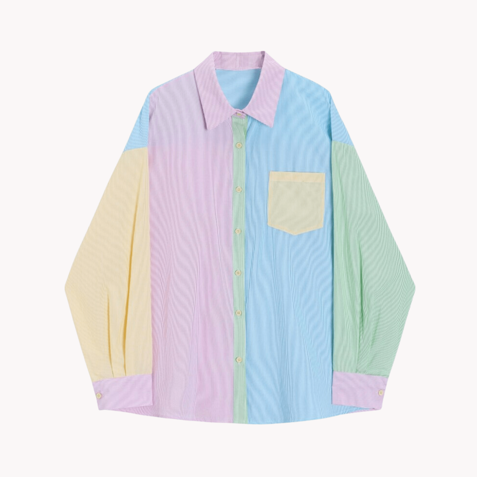 Multicolor Pastel Striped Shirt - Kelly Obi New York