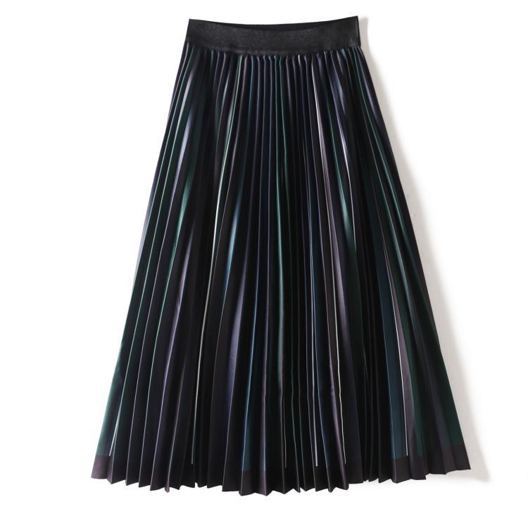 Multicolor Pleats Mid-Calf Skirt - Kelly Obi New York