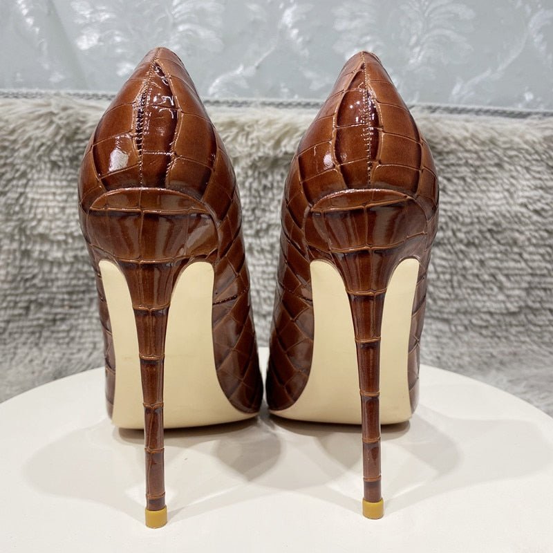 Nude Tone Snakeskin Pumps - Kelly Obi New York