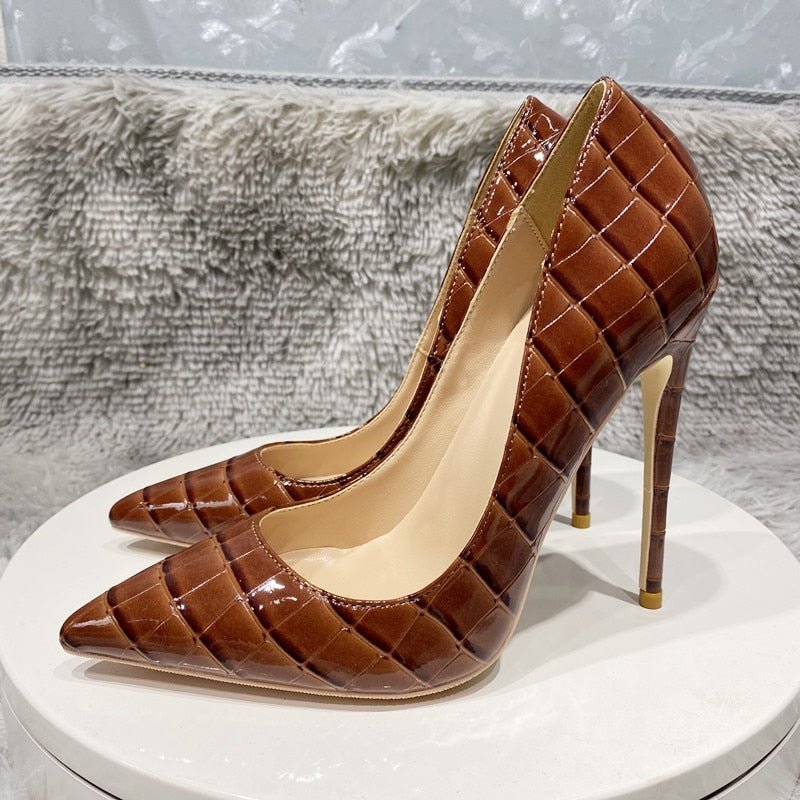 Nude Tone Snakeskin Pumps - Kelly Obi New York