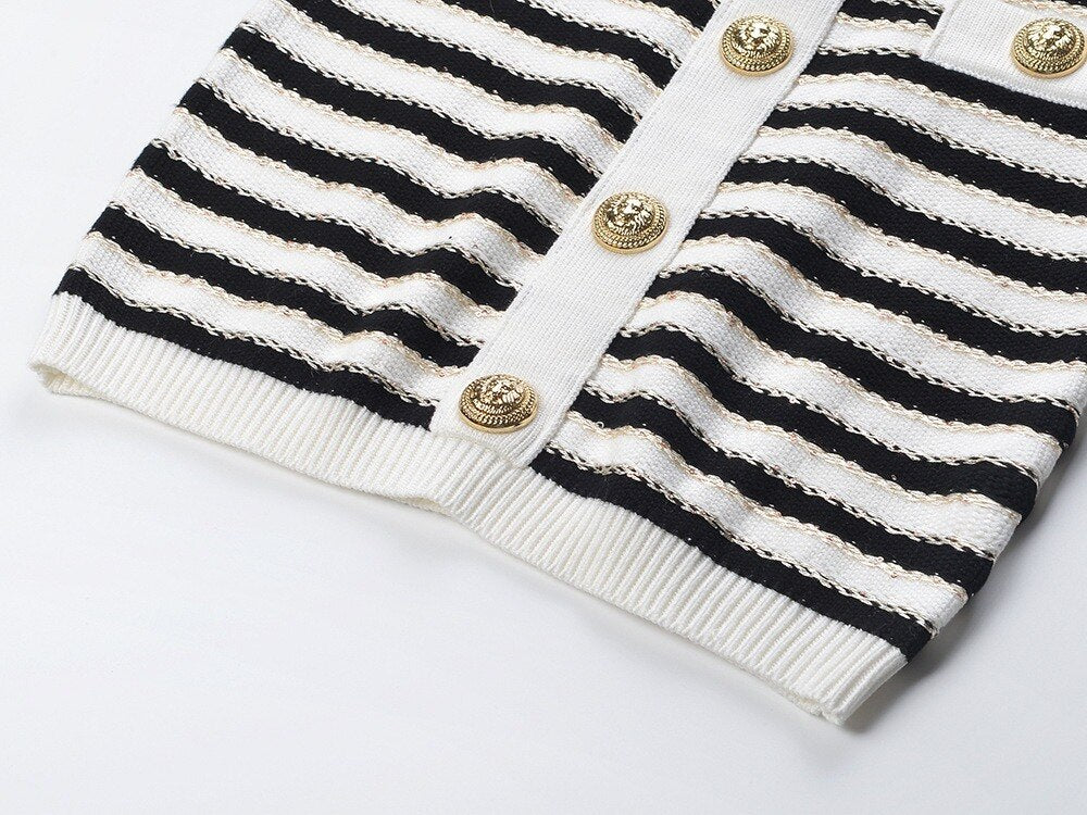 O Neck Striped Set - Kelly Obi New York