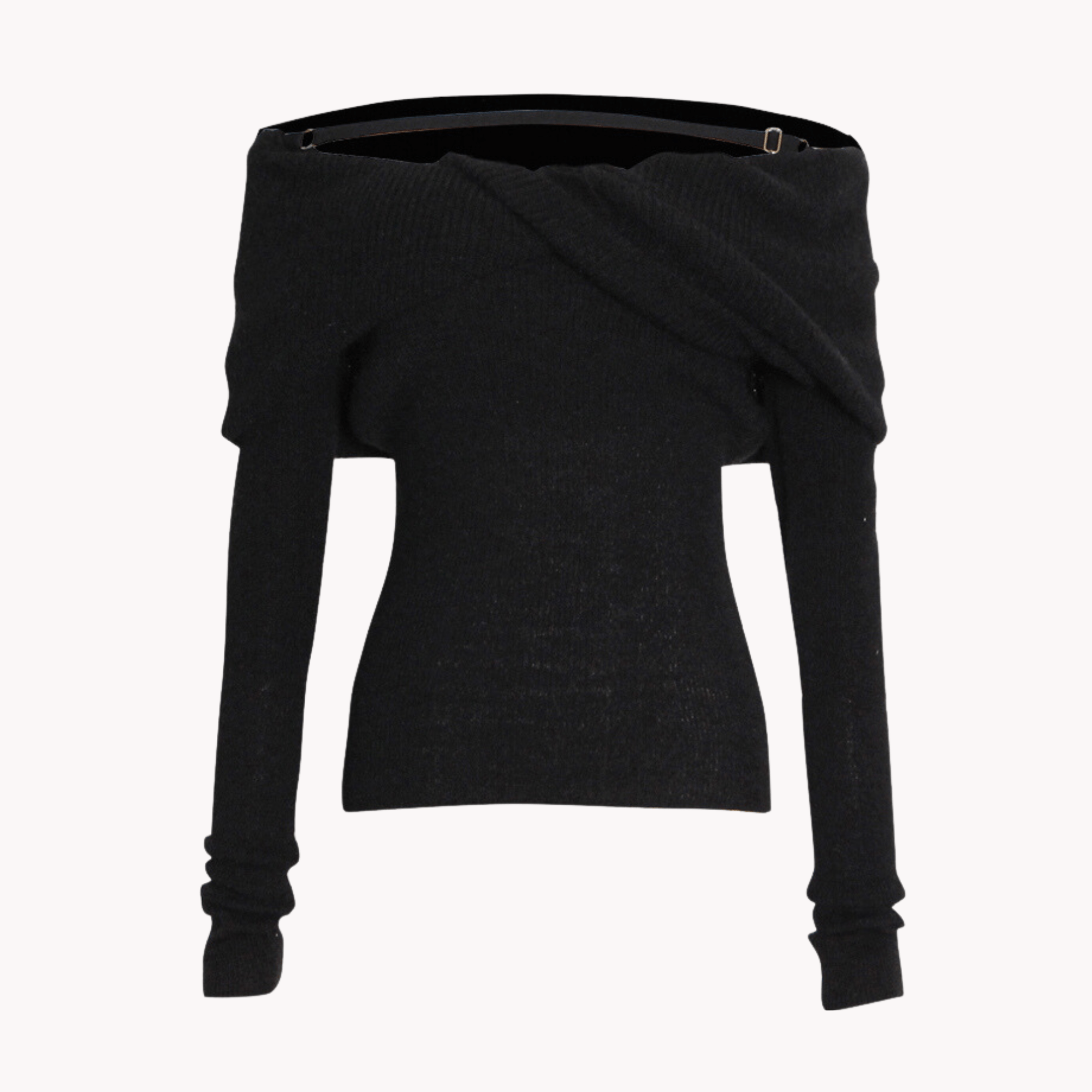 Off-Shoulder Knit Sweater - Kelly Obi New York