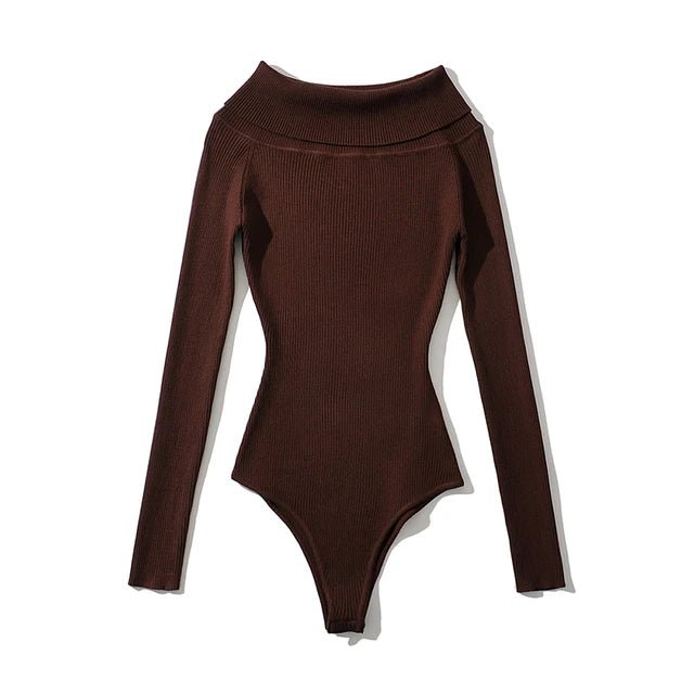 Off-the-Shoulder Knitted Bodysuit - Kelly Obi New York