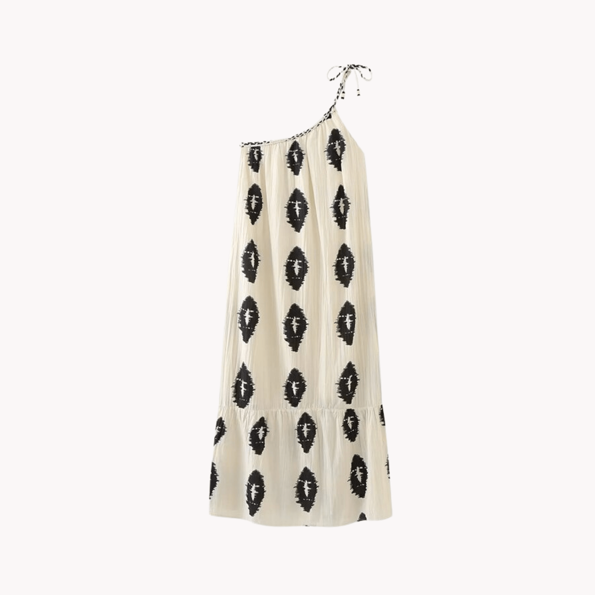 One Shoulder Printed Dress - Kelly Obi New York