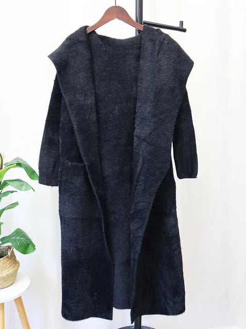 Open Front Knitted Loose Coat - Kelly Obi New York