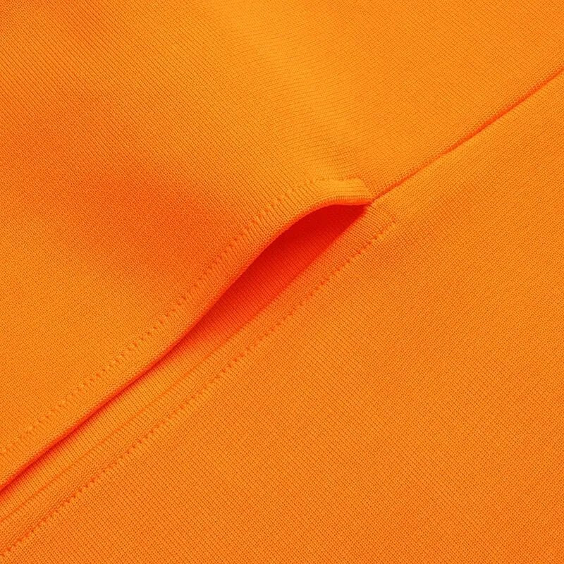 Orange Bodycon Bandage Dress - Kelly Obi New York