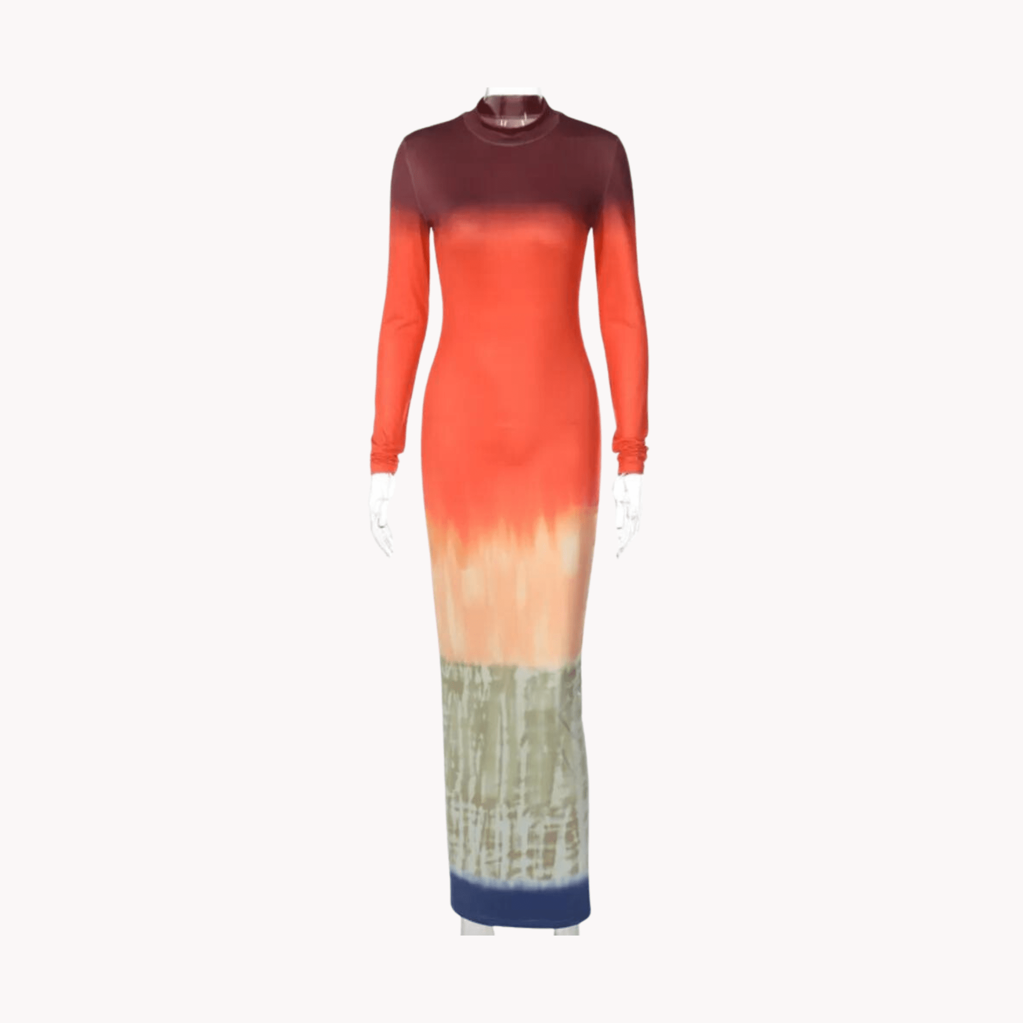 Orange Tie Dye Bodycon Dress - @_ohlalaland - Kelly Obi New York